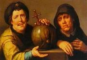 Cornelisz van Haarlem Heraclitus and Democritus USA oil painting artist